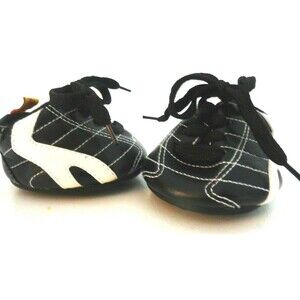 Build-A-Bear Black & White Soccer Cleats Sports Shoes Football Baseball